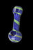 Dark Candy Cane Green Swirl Spoon Pipe - Dark Candy Cane Green Swirl Spoon Pipe