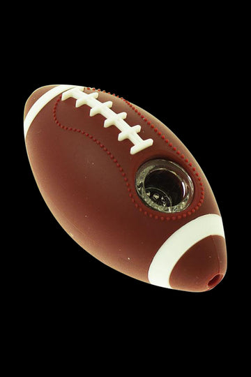 Silicone Football Pipe with Glass Bowl