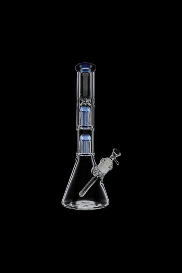 Blue - Beaker Base Glass Ice Bong with Double Tree Perc
