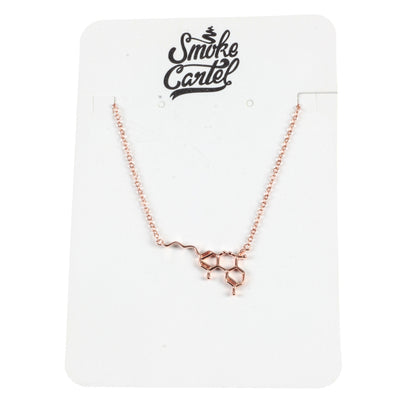 A close-up of the Smoke Cartel THC Molecule Bracelet, showcasing the silver-toned, molecular design against a plain white background.