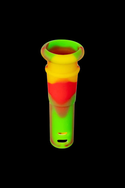 [BLACK]18mm to 14mm Silicone Downstem 1" Rasta
