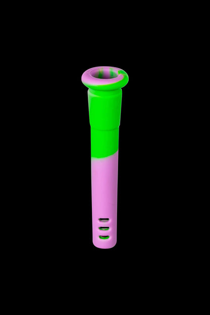 [BLACK]18mm to 14mm Silicone Downstem 3" Pink and Green