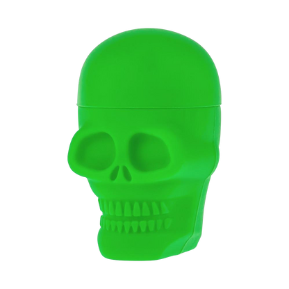 Front view of the Silicone Non-Stick "Skull" Stash Container, a small, dark-colored skull-shaped container against a plain white background.