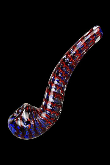 Striated Two Tone Bubbly Glass Long Pipe - Striated Two Tone Bubbly Glass Long Pipe