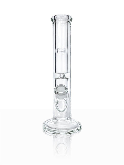 Front view of the Tank Glass Straight Tube Bong, a clear glass tube with a simple cylindrical shape and visible joint.