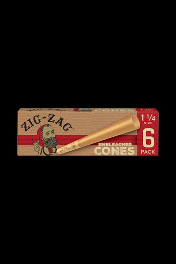 Zig Zag Unbleached 1 1/4 Pre-Rolled Cones - 6 Pack