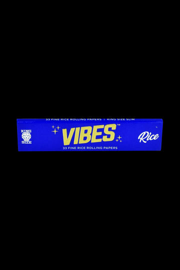 Single Pack - VIBES King Size Slim Rice Rolling Papers