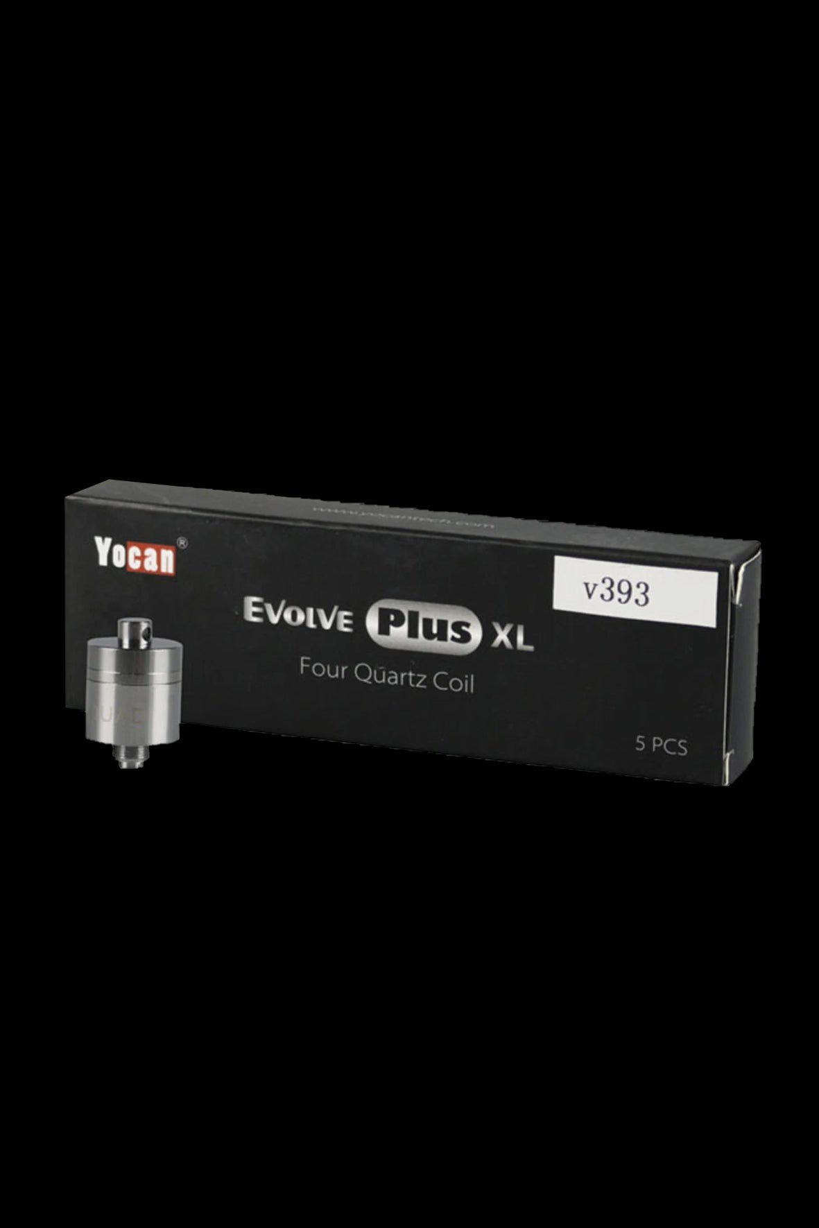 Yocan Evolve Plus XL quartz coil replacement pack with five coils.